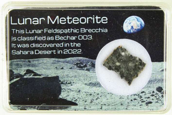 Polished Lunar Meteorite Slice ( g) - Bechar #285321